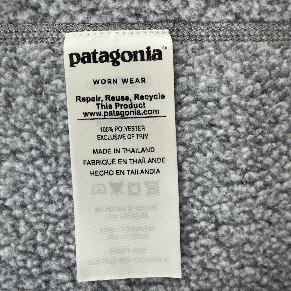 Patagonia Women's Better‎ Sweater 1/4 Zip Fleece Gray Size M Polyester - Picture 7 of 9
